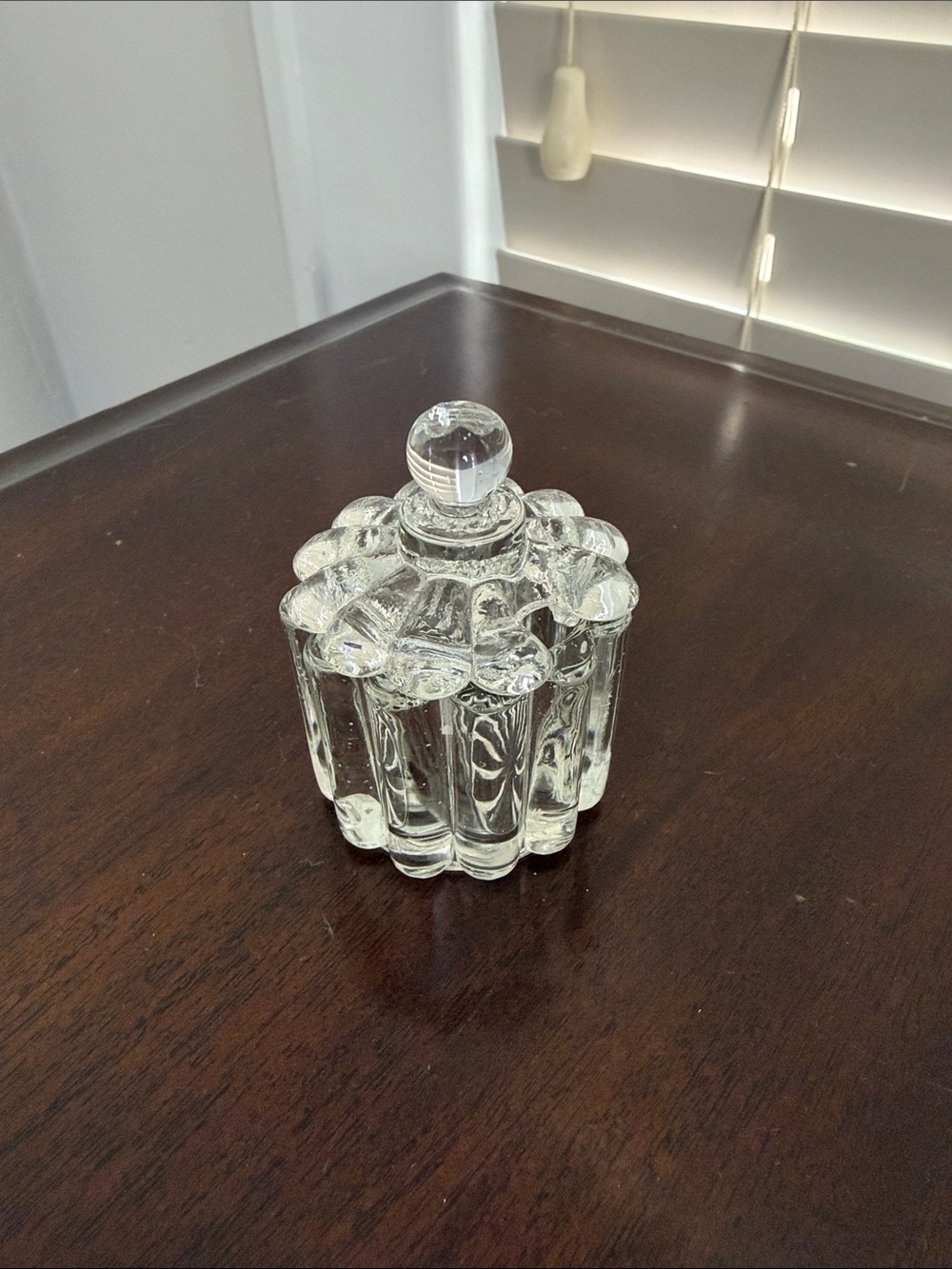 Heisey Crystolite clear glass condiment jar